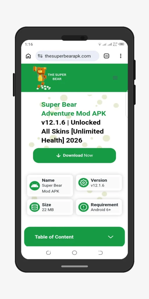 Dowload Now Super Bear Adventure Mod APK