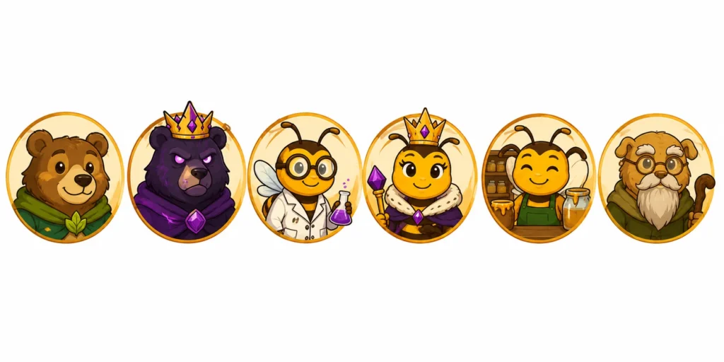 Super Bear Adventure main characters
