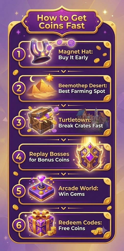 ## Alt Text (Short) `Steps to get coins fast in Super Bear Adventure`